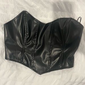 leather corset top!